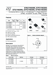 DataSheet STW21N65M5 pdf
